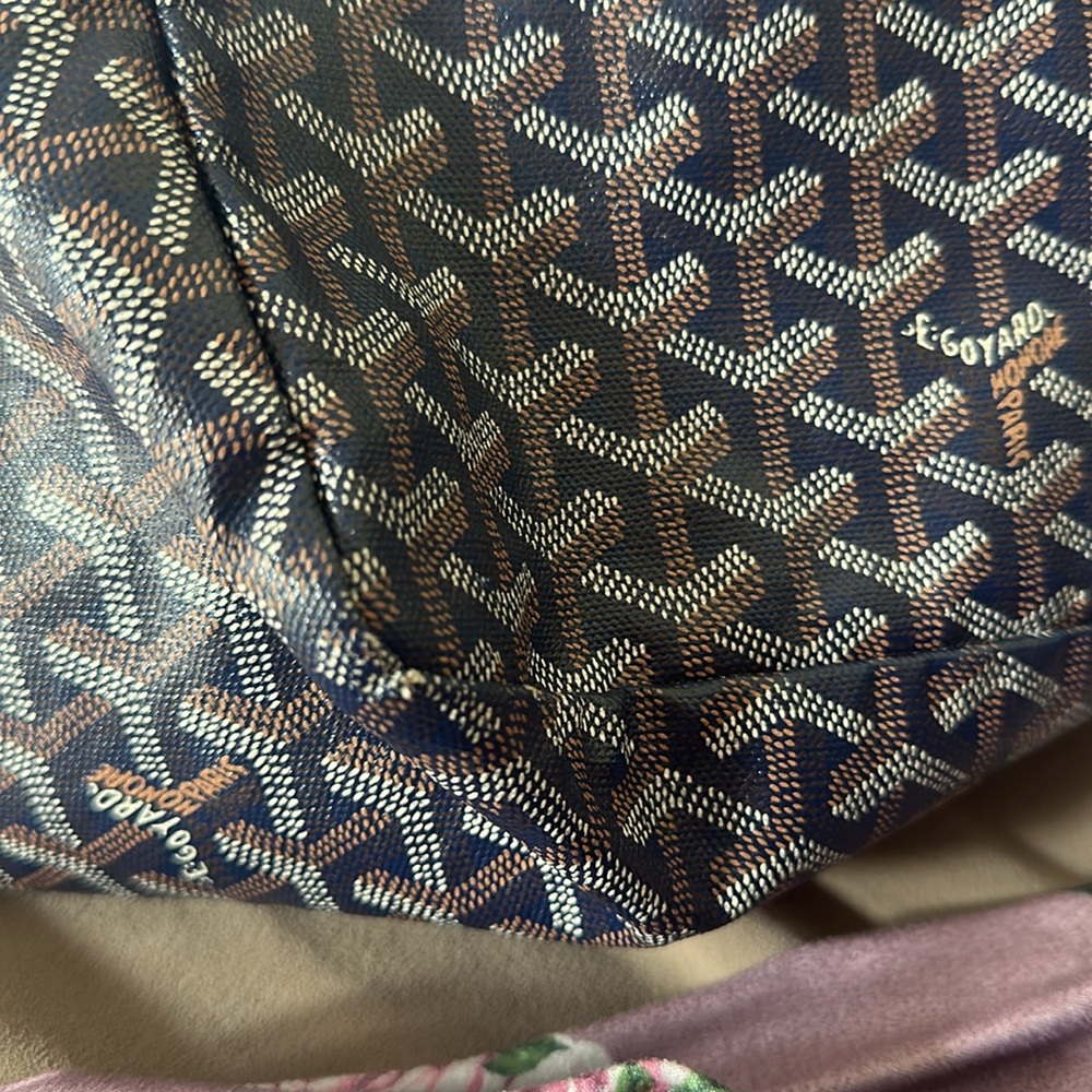Goyard Saint Louis GM Blue and White Tote Bag - Picture 8 of 12